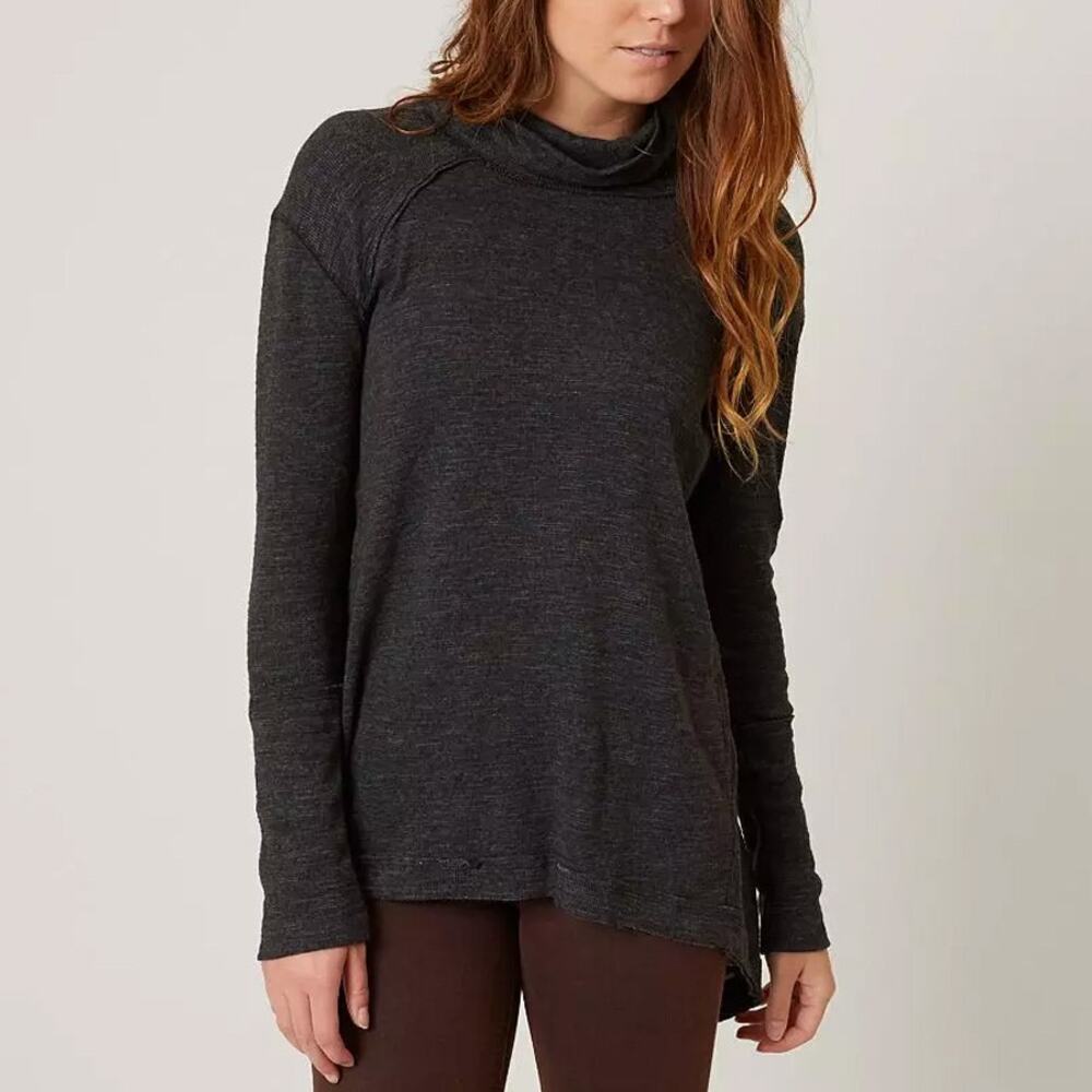 SOLD!! Free People We The Free Split Back Turtleneck Sweater in Charcoal Size M